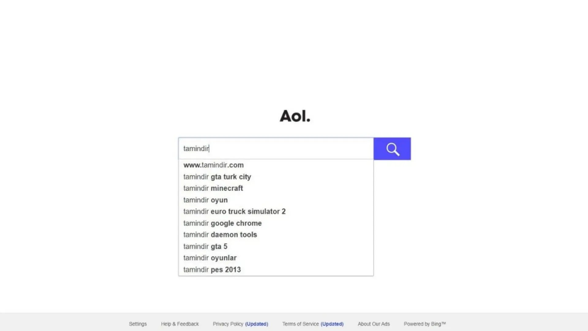 aol arama motoru